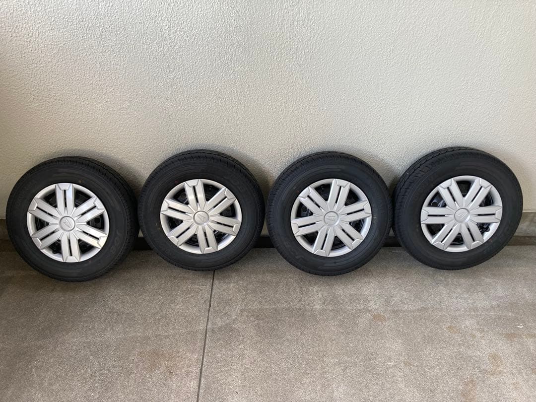 アトレー 新車外し 145/80R12 タイヤ ホイール セット キャップ付き