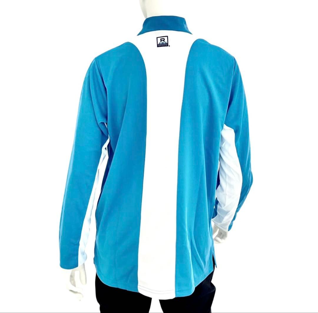 エリートグリップ　ROUGH WATERS 長袖モックネック　ブルー　LL