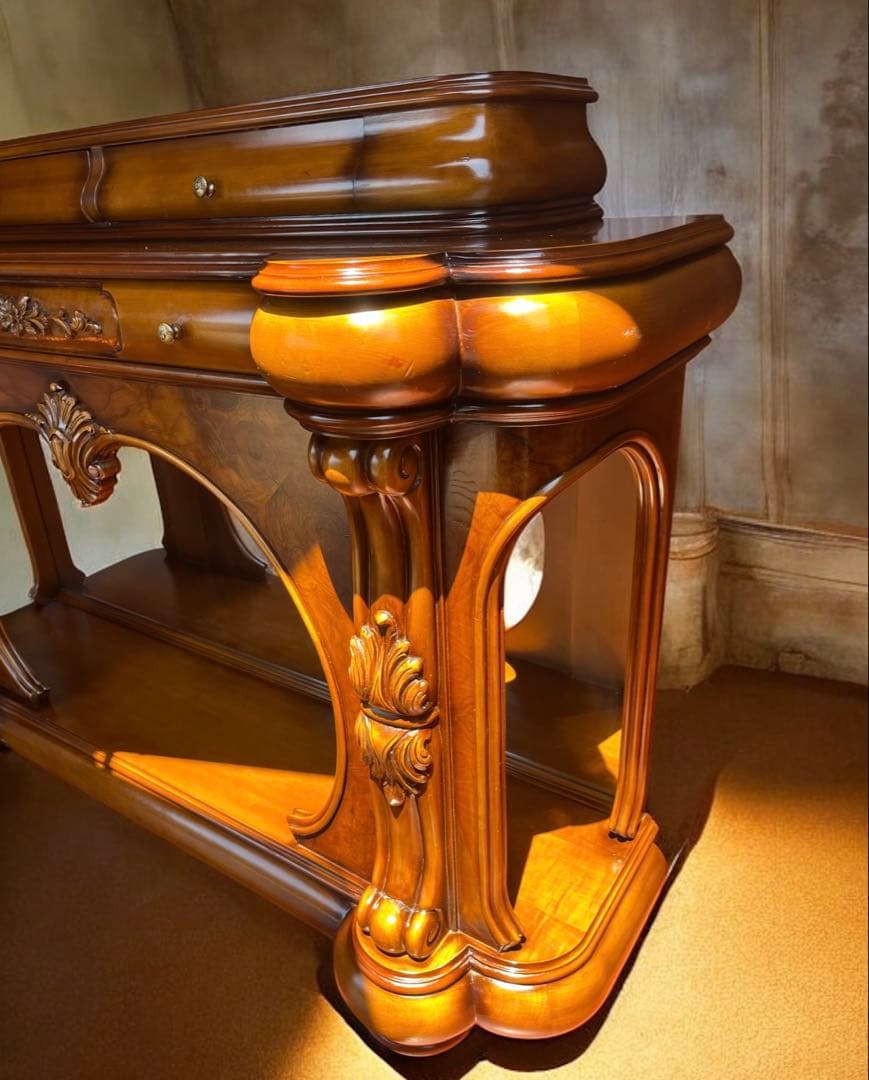 イタリア コンソール マホガニー 高級家具 イタリア家具 鏡