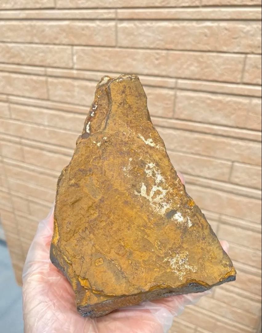 ￼ブルータイガーアイストーンスラブ虎目石天然石超大きめ原石金/仕事運