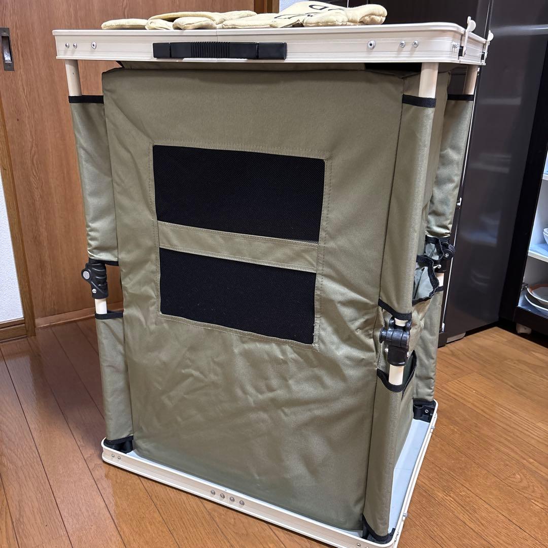 DOD. マルチキッチンテーブル　カーキ ミトン　鍋敷セット