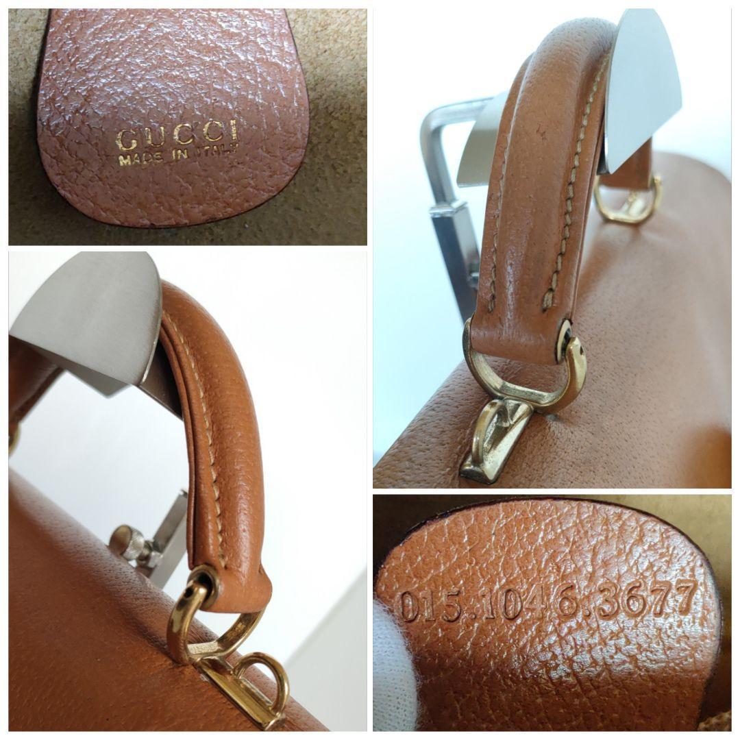 GUCCI 2way ビジネスバッグ ショルダー 肩がけ レザー ハンドバッグ