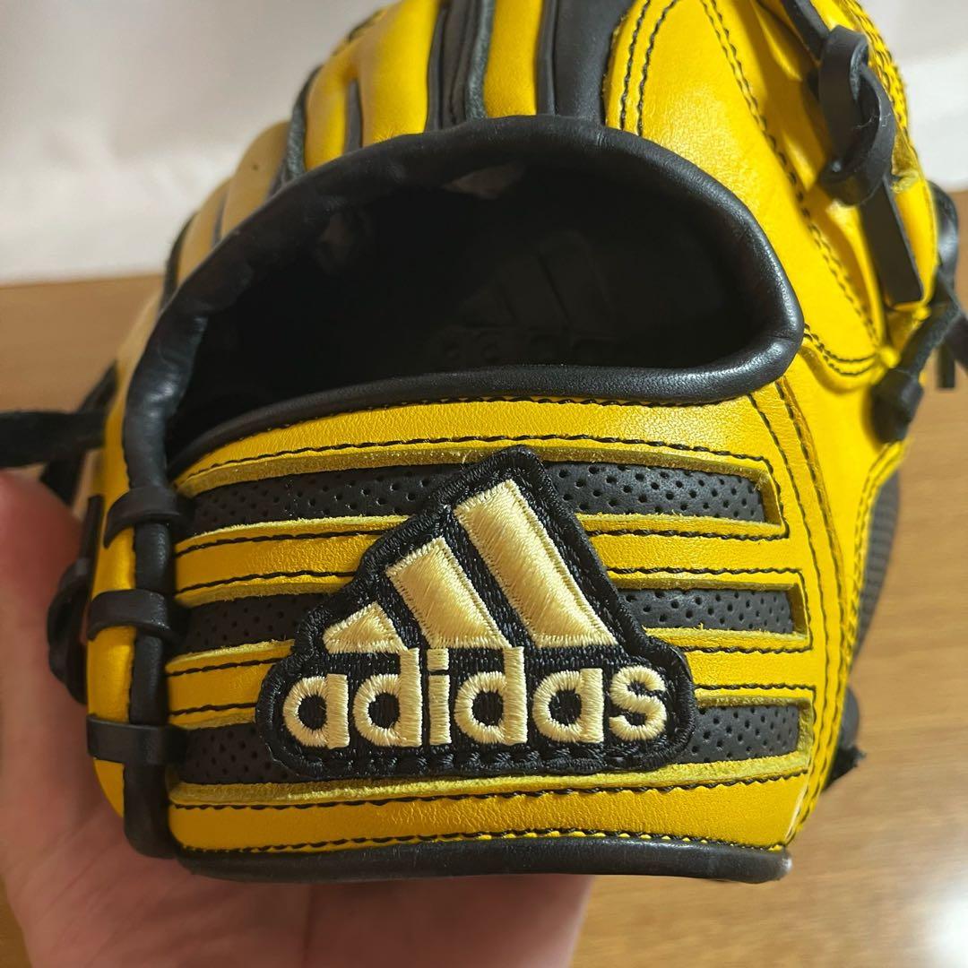 adidas 一般軟式 野球用 グローブ グラブ イエロー/ブラック 内野用