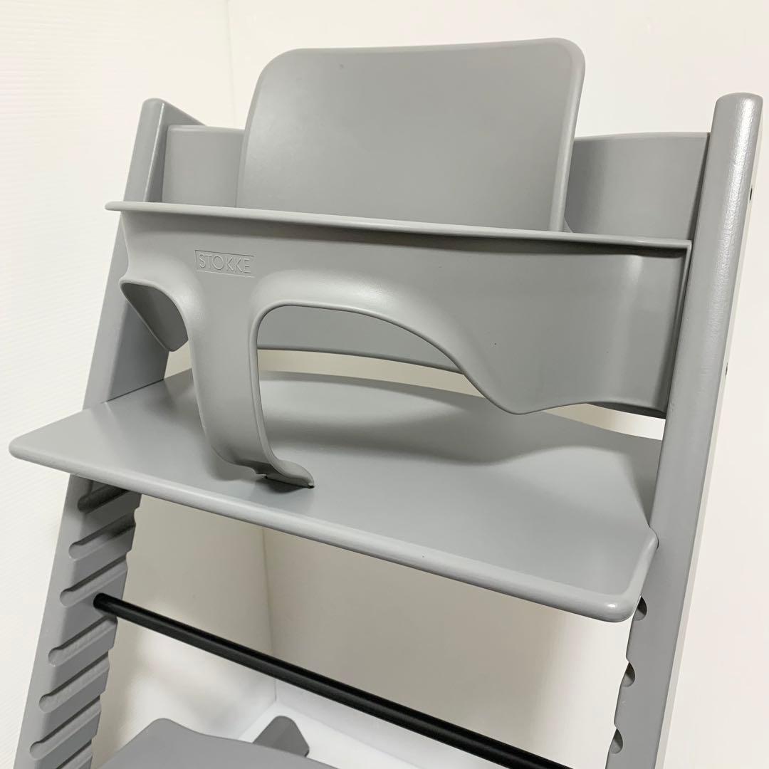 美品 ストッケ トリップトラップ グレー シリアル4 ベビーセット