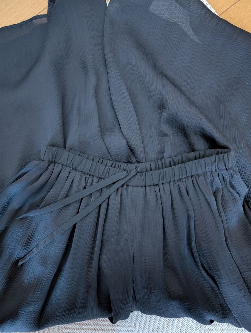 BEARDSLEY NEWシワシフォンギャザーパンツ黒サイズ0