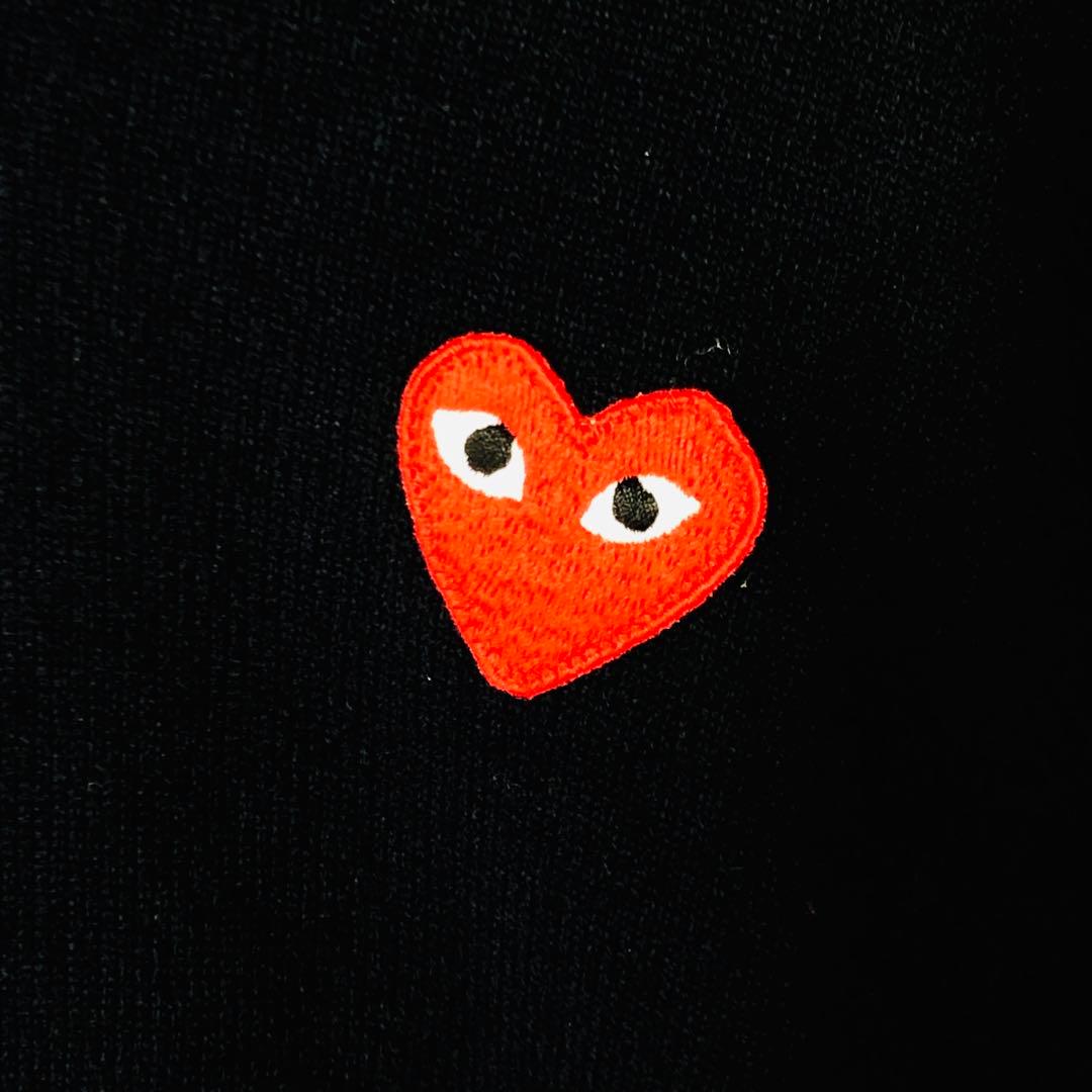 【人気デザイン】コムデギャルソン Vネック ニット セーター M ネイビー