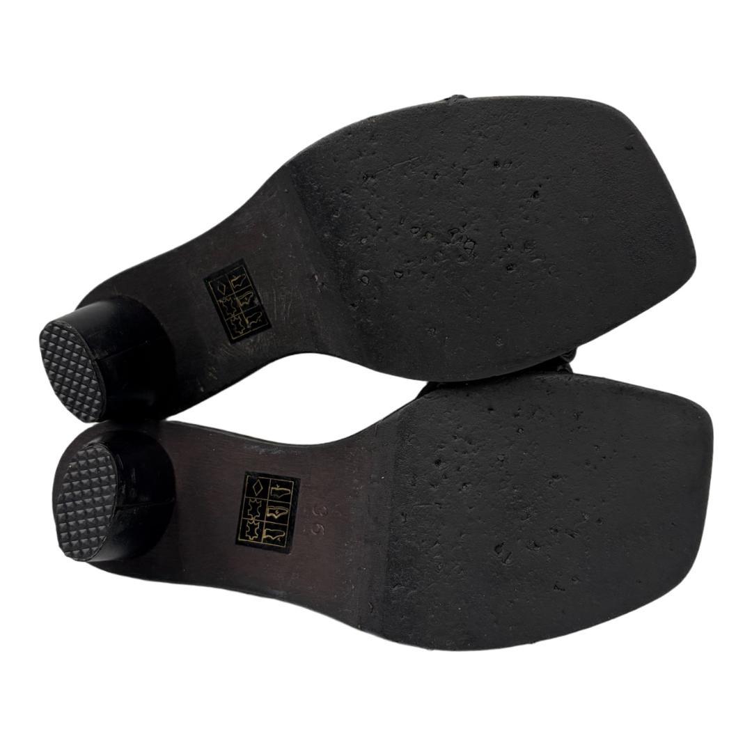 希少✤CHANEL／シャネル ウッド サンダル　23㎝ ココマーク 0201