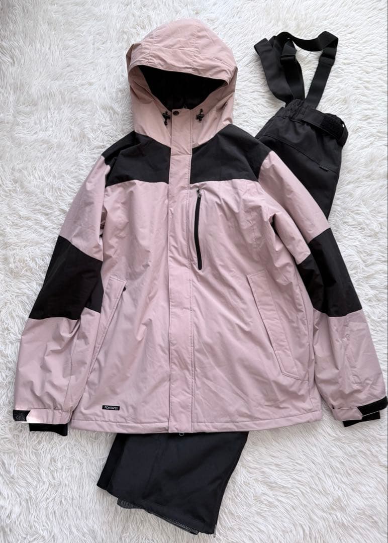 ポンタペス　スノーボード　スキー　ウェア ピンク 黒　XL