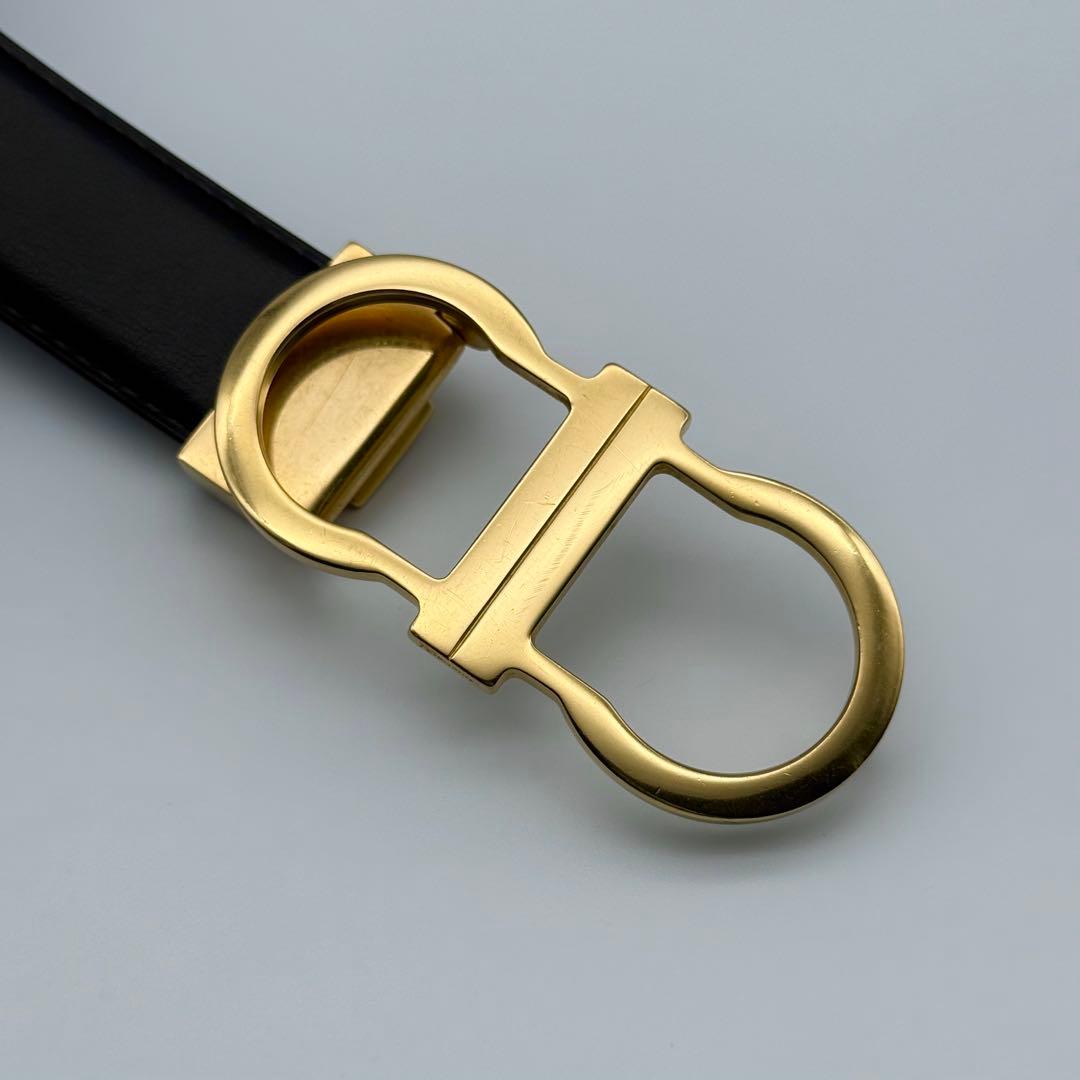 ✨良品✨フェラガモ ダブルガンチーニ 新品ベルト 本革 ゴールド金具 男女兼用