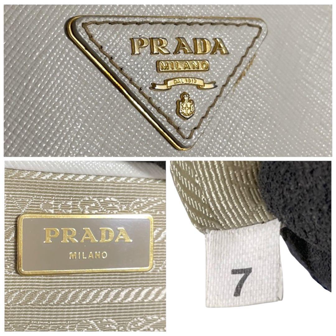 【極美品】プラダ　サフィアーノ　三角ロゴ　ハンドバッグ　2way　5341
