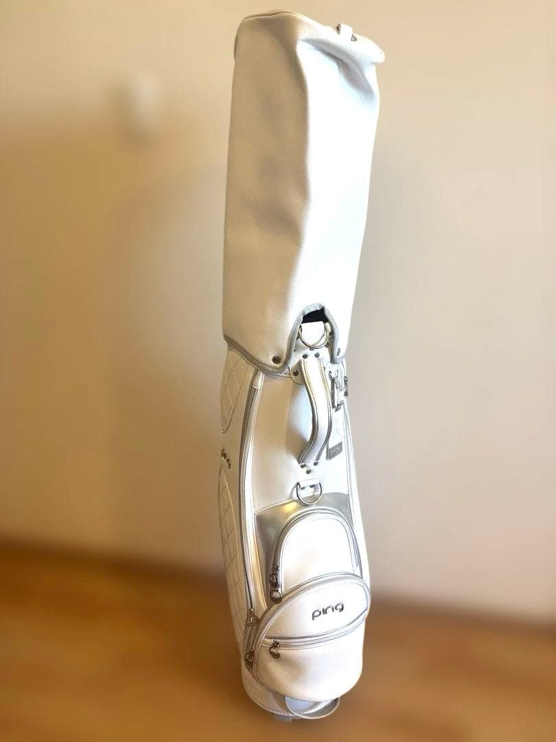 ⚫️ping レディースキャディバッグ⚫️8.5 型ホワイト完売品未使用
