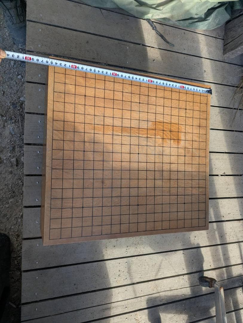 碁盤（へそあり）　脚付き　中古　碁石セット