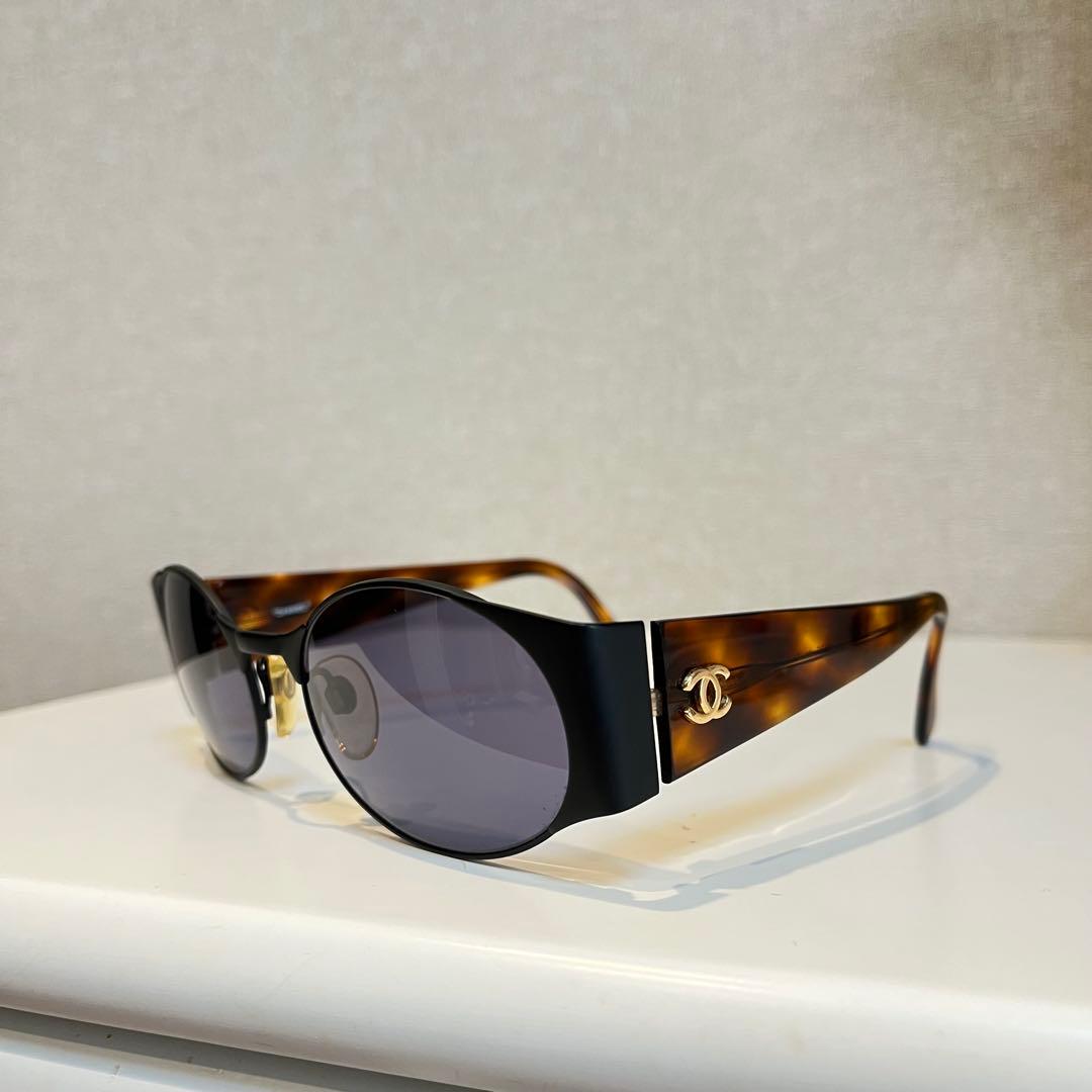 シャネル サングラス 鼈甲柄 レディース ブラウン ココマーク cc ロゴ
