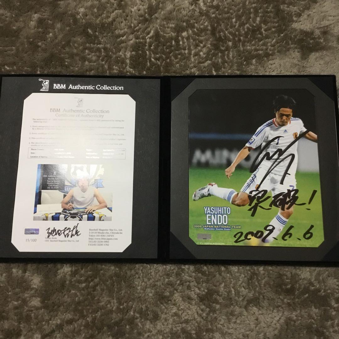 遠藤保仁 サッカー日本代表 アジア最終予選突破記念 直筆サイン入りフォト