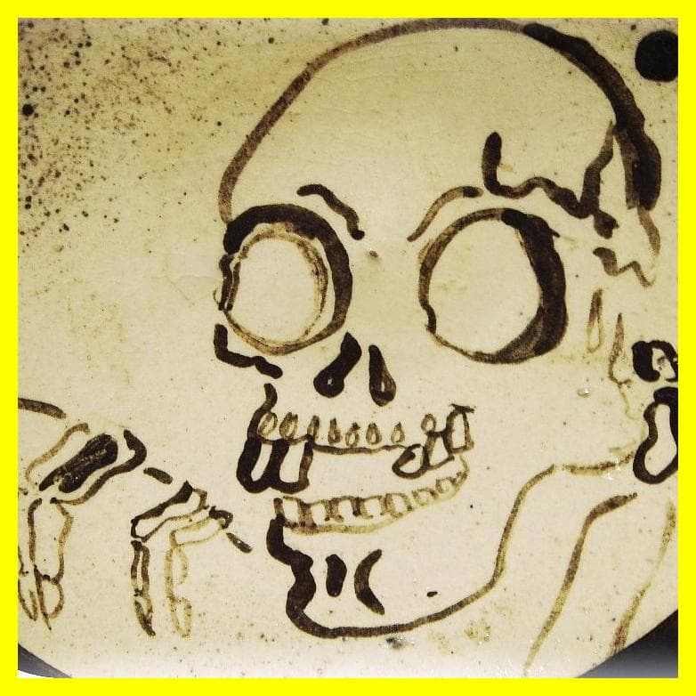 me504⑱『妖怪 がしゃどくろ 皿』　/骨董品 古美術 アンティーク 古玩