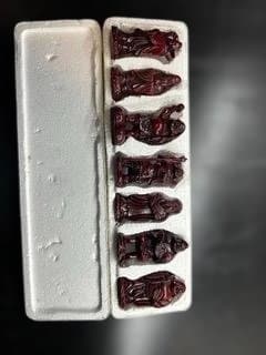 七福神 置物 セット ミニサイズ 開運 縁起物 赤塗り風 インテリア