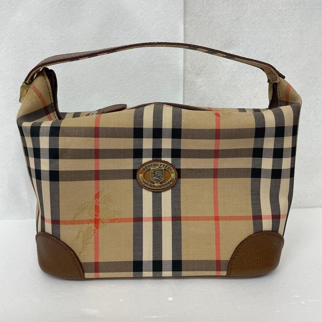 バーバリー ハンドバッグ ノバチェック シャドーホース キャンバス　トートバッグ