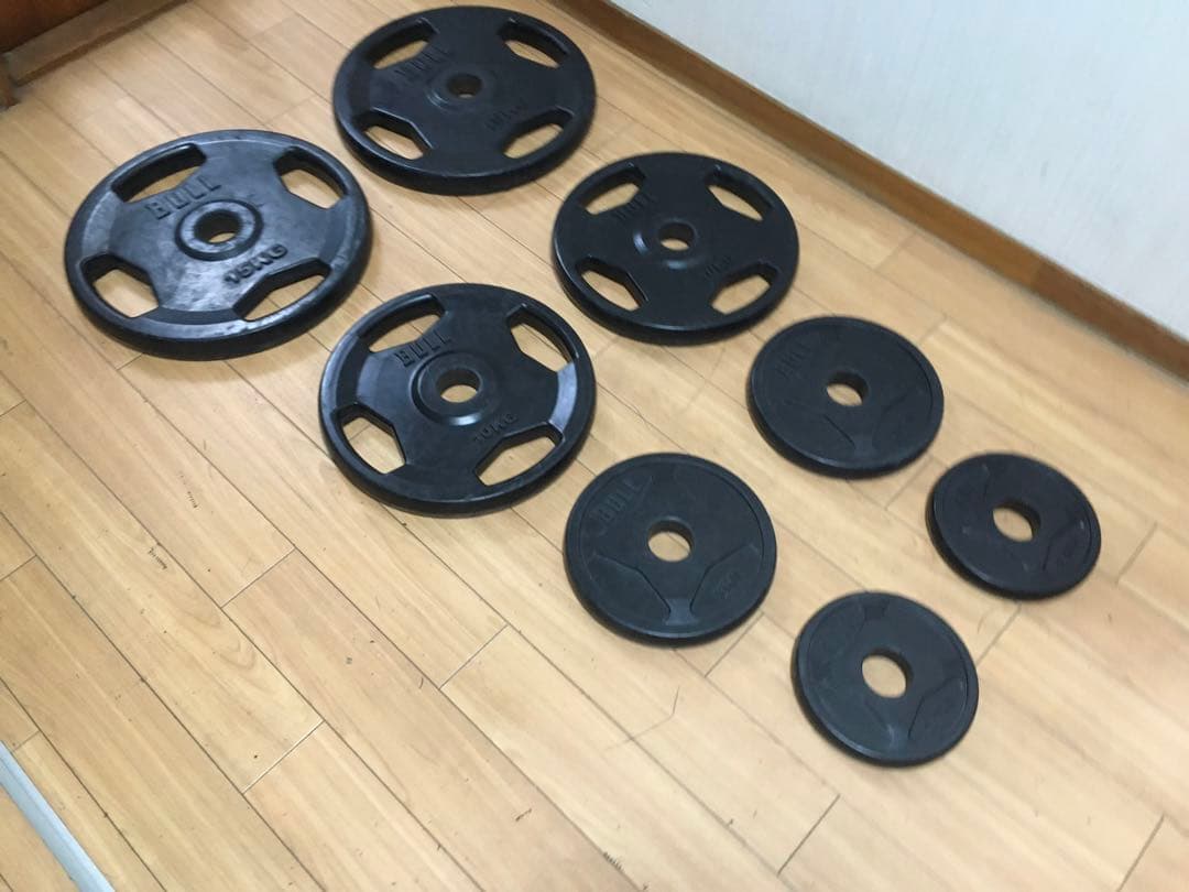 ufuku ブル オリンピックバーベルプレート穴径50mm 計 65kg