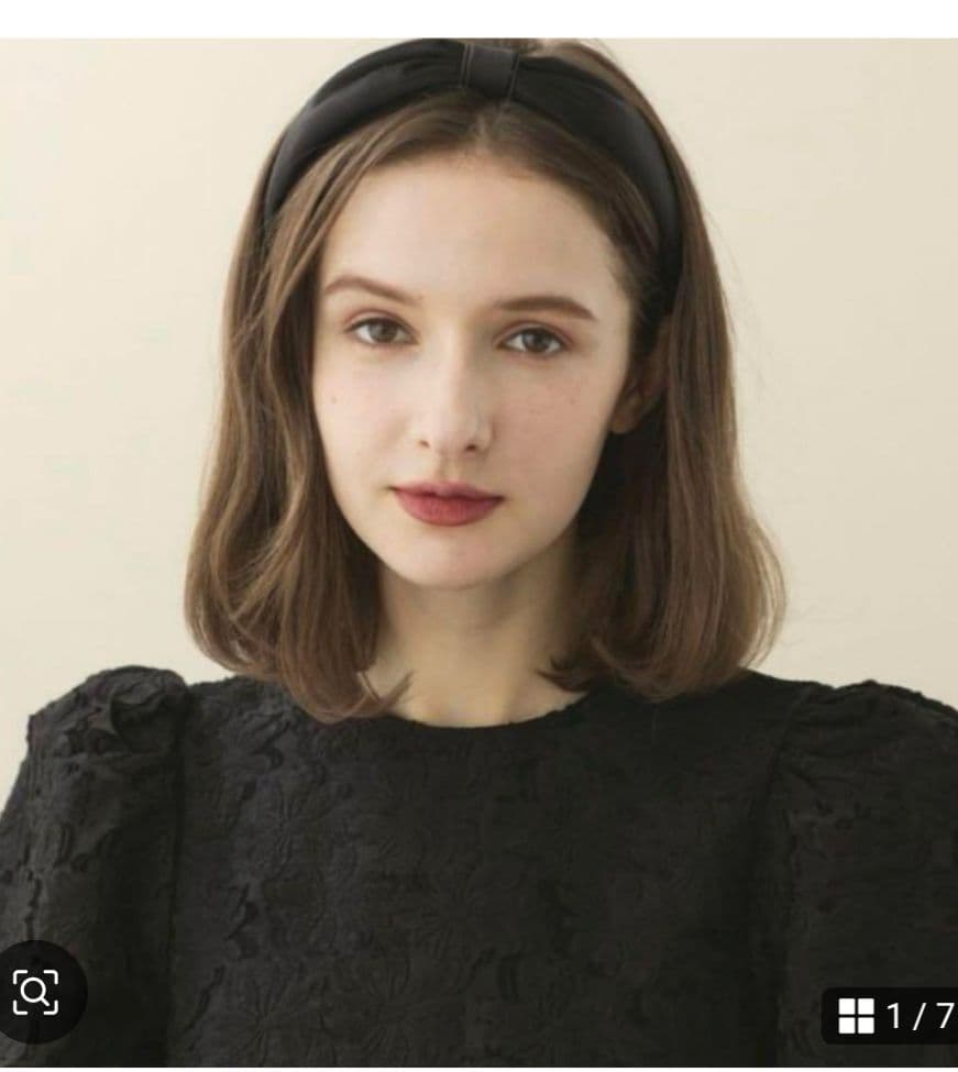 Alexandre de paris サテンリボンカチューシャ