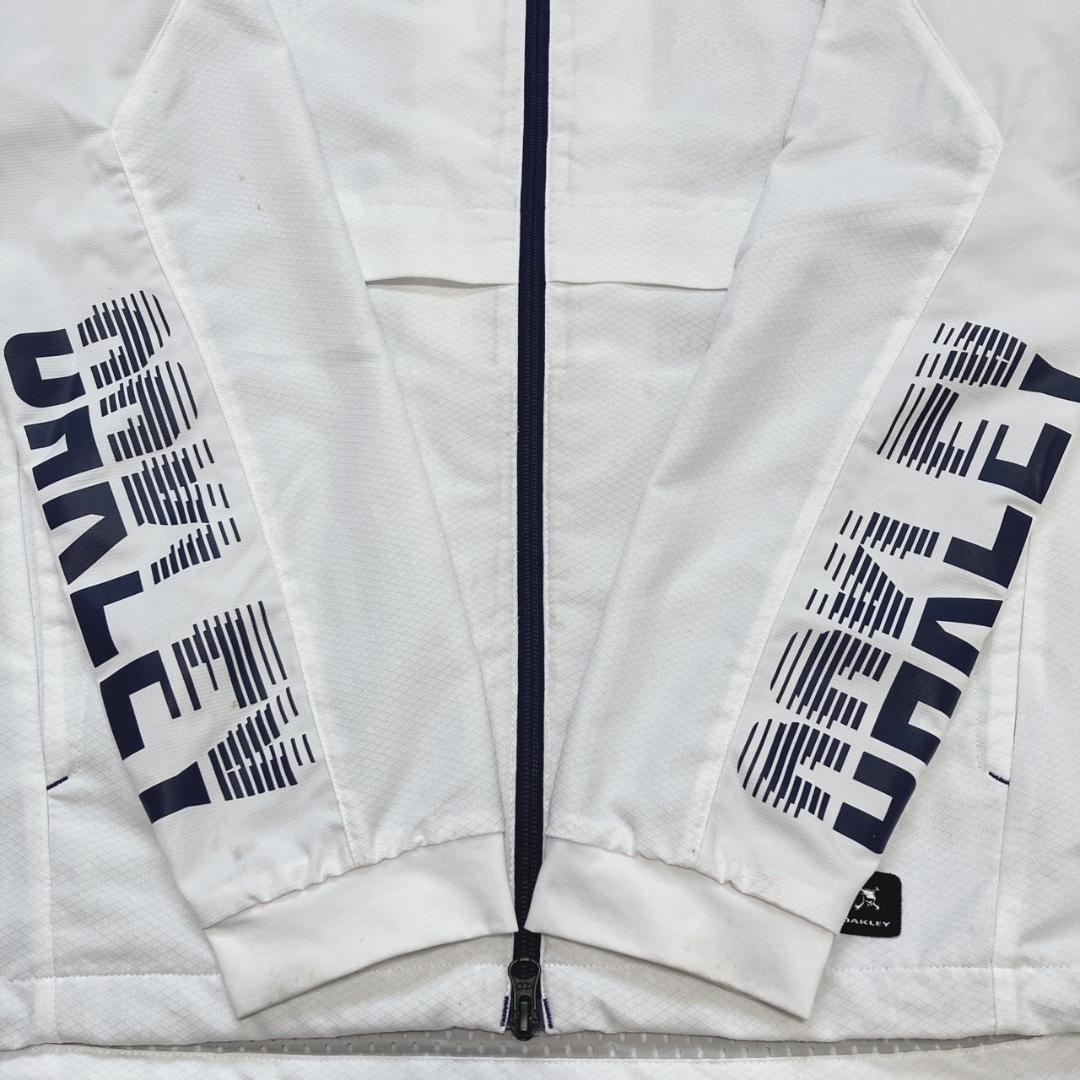 OAKLEY スカル フルジップ ウインドジャケット 袖着脱 撥水 軽量 L