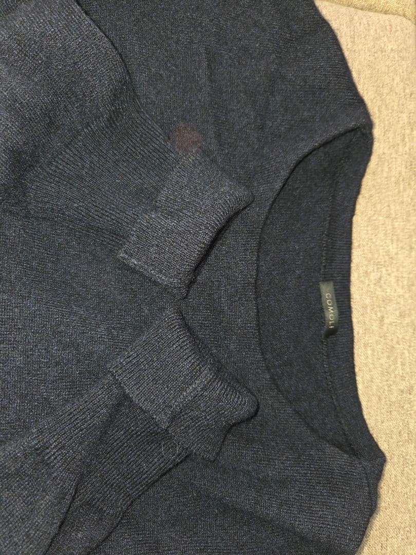 COMOLI 22aw カシミヤコモリニット Navy