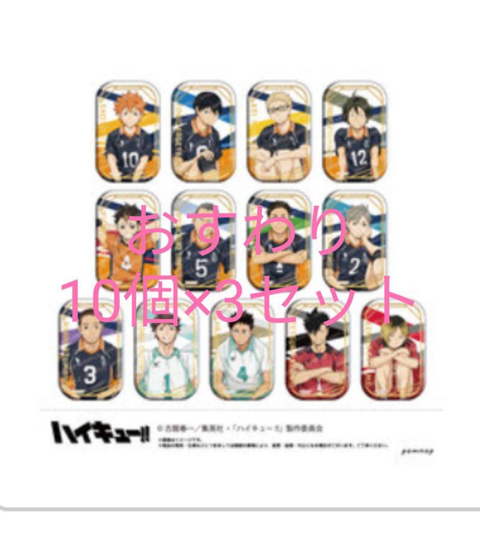 ハイキュー！！ スクエア缶バッジ （おすわり） 【セット】 セブンネット限定