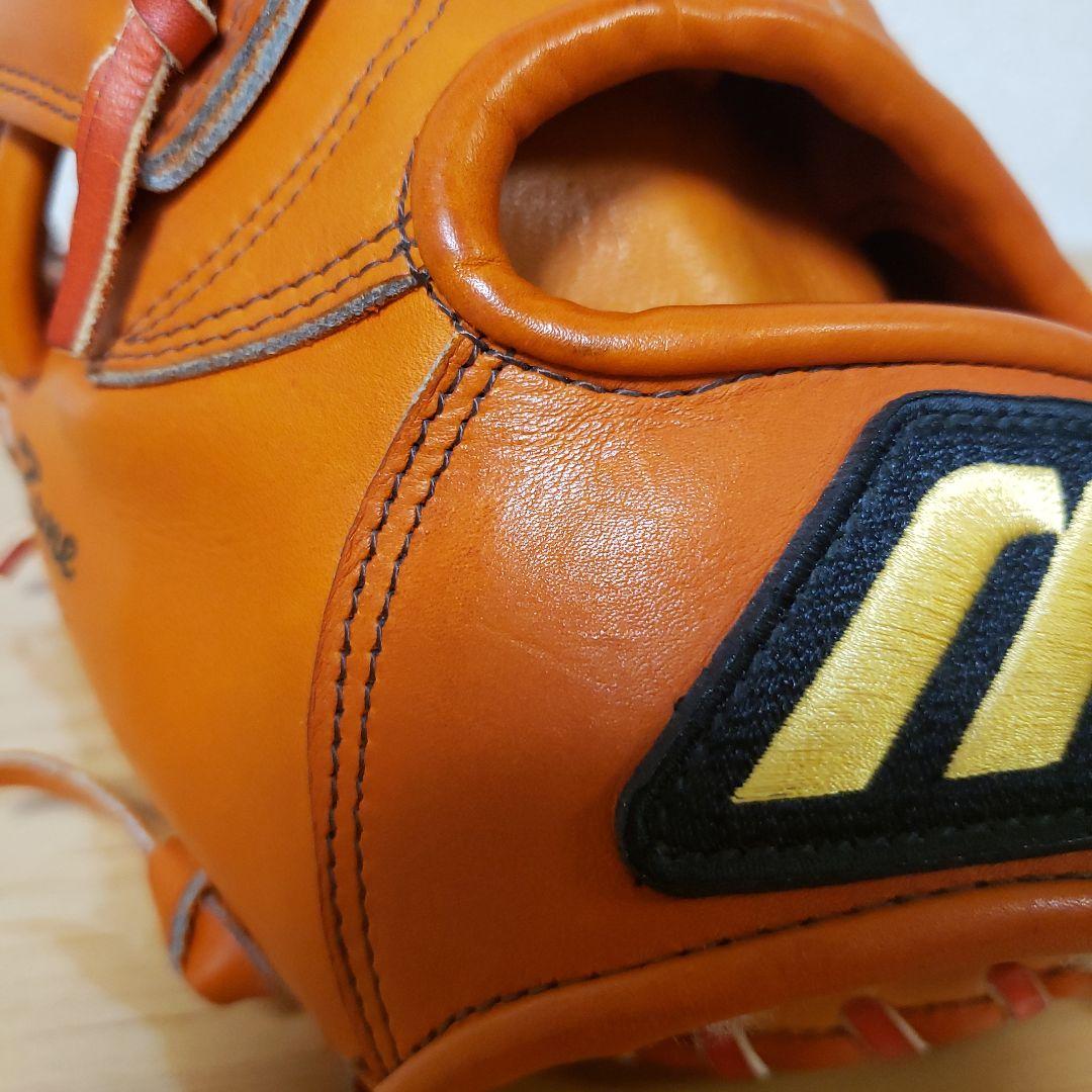 mizunoビックM・D-upZone オレンジ レザーグローブ