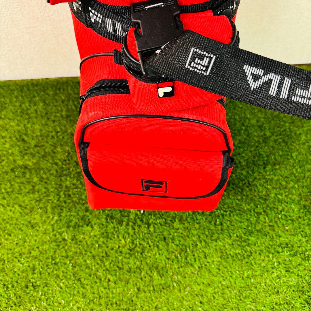 【人気モデル】FILA GOLF キャディバッグ 赤