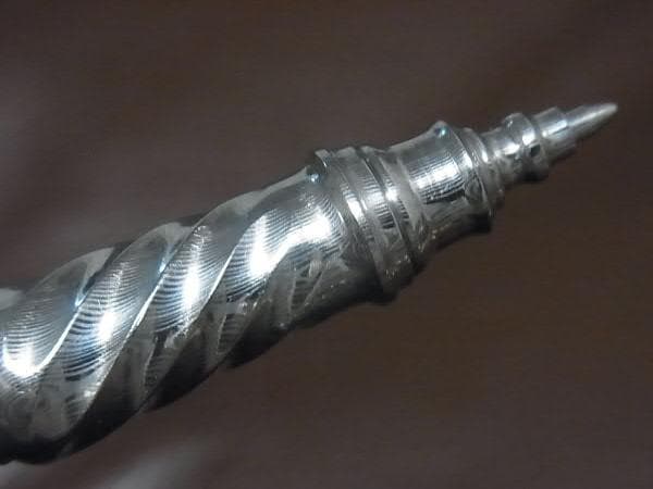 中山英俊 ボルトアクション・ボールペン ステンレスダマスカス TETORI彫金