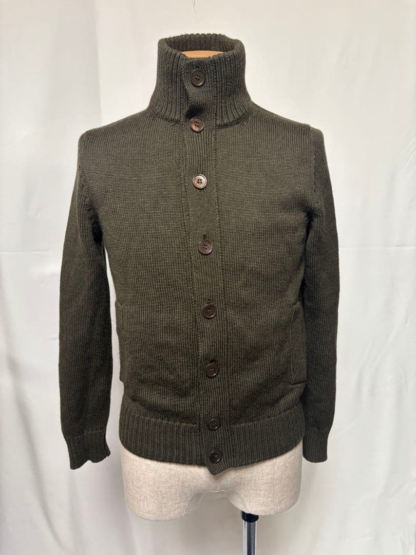 zanone オリーブグリーン ハイネックニットセーター