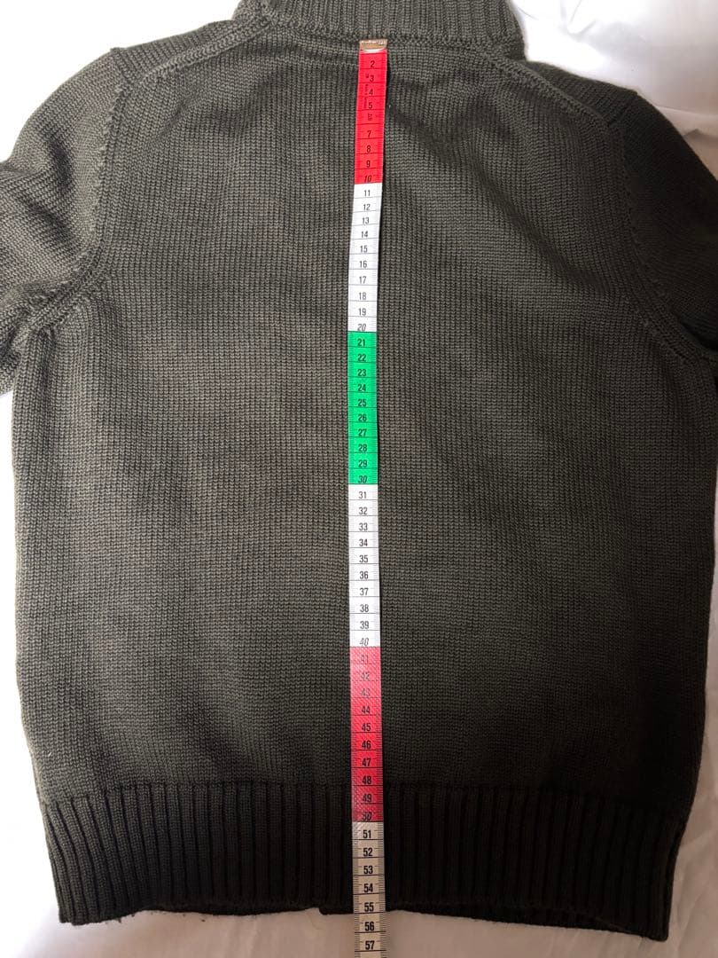 zanone オリーブグリーン ハイネックニットセーター