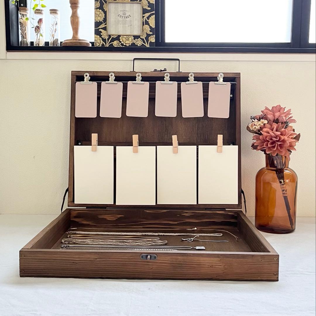 トランク型アイアンバーディスプレイボックス(ブラウン)