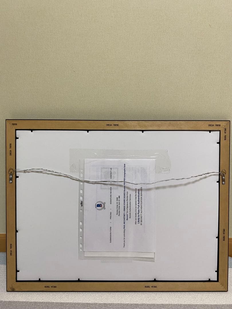 ビートルズ  ポール・マッカートニー＆リンゴ・スター直筆サイン入り　鑑定書付