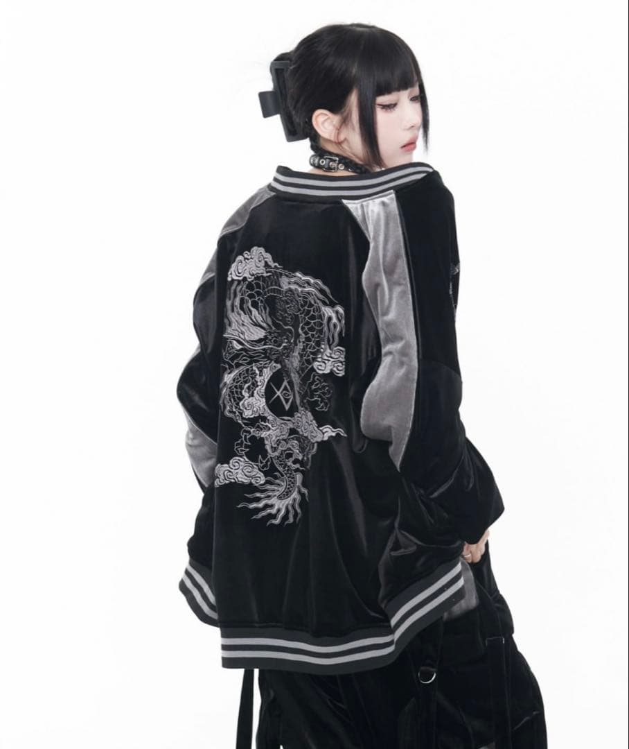 REFLEM レフレム ベロア刺繍スカジャン