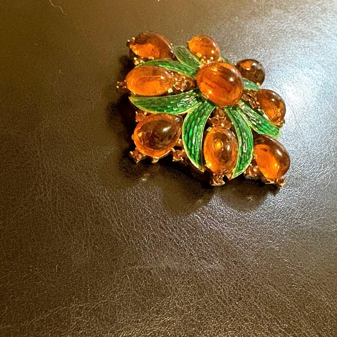 【50s.60s】TRIFARI トリファリ　ヴィンテージ　ブローチ