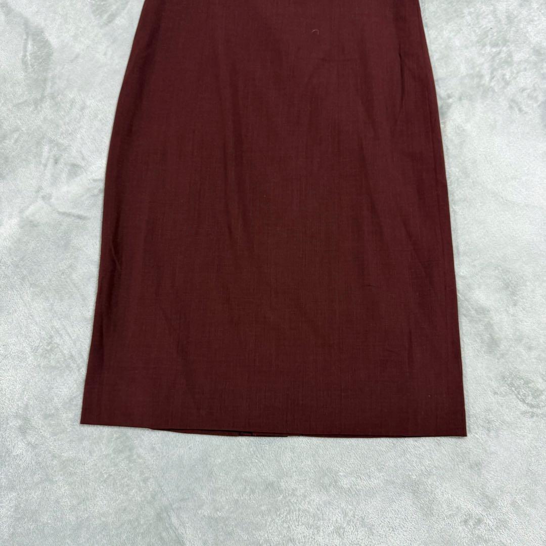 【新品タグ付】DAKS ウールワンピース ボルドー 40