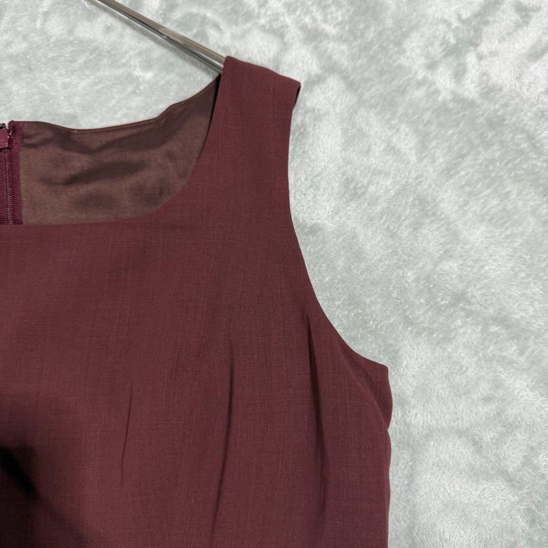 【新品タグ付】DAKS ウールワンピース ボルドー 40