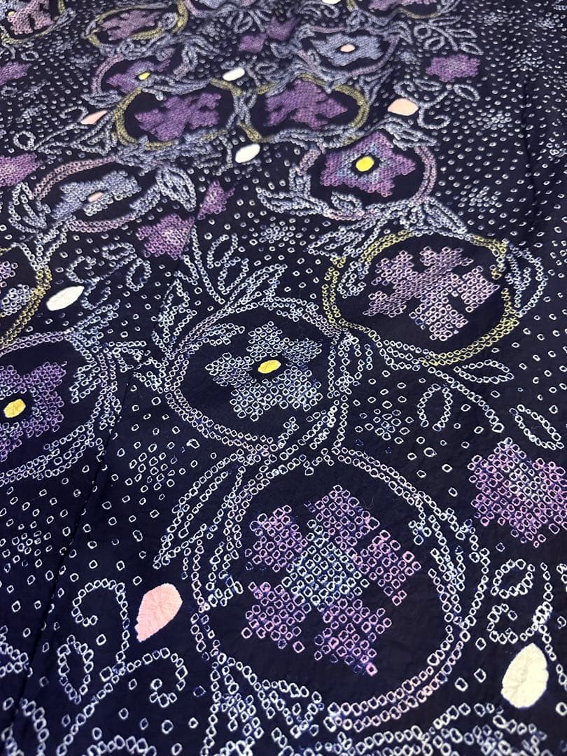 2点セット❣️新品美品✨トールサイズ✨有松鳴海絞り浴衣　藍染に紫