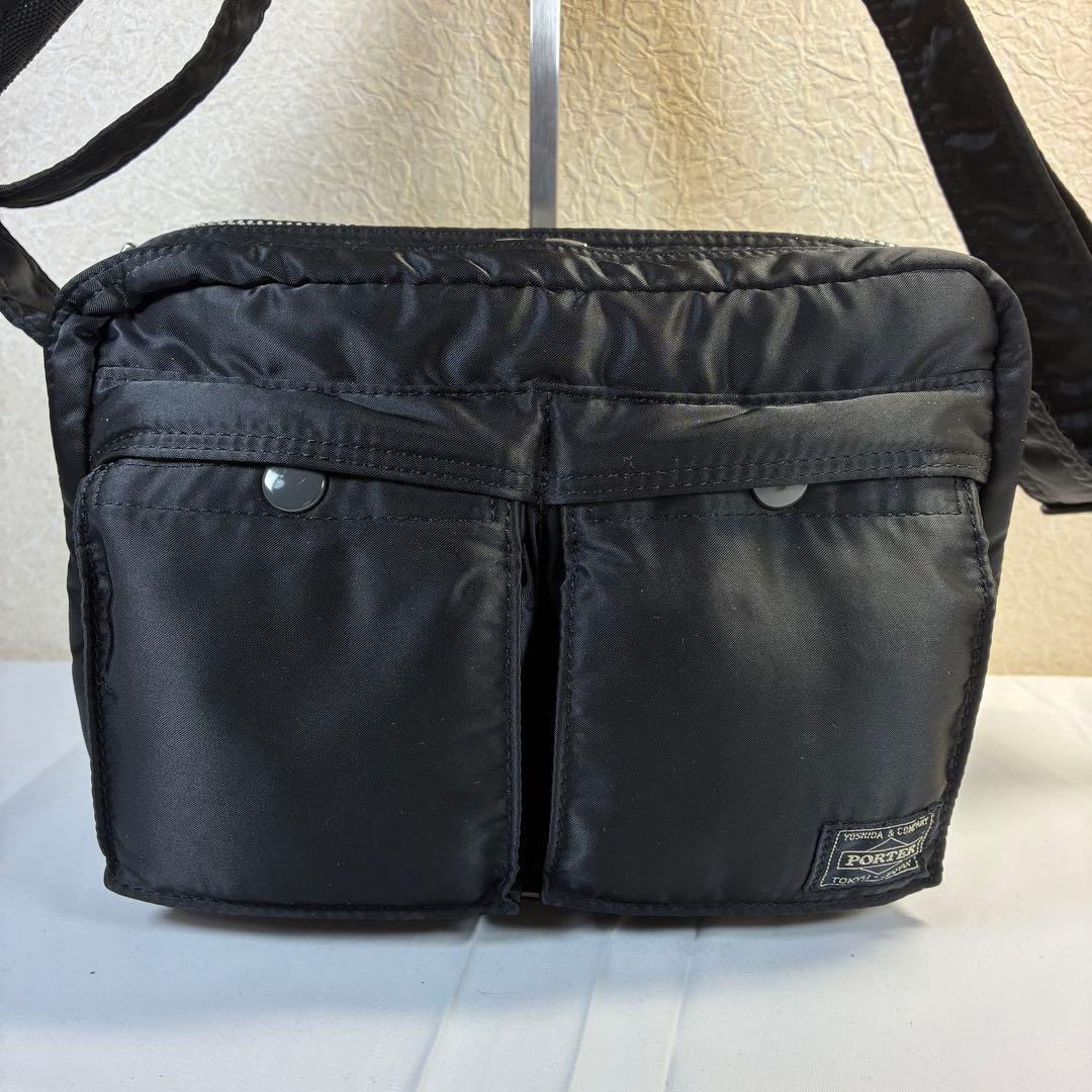 [未使用級] PORTER タンカー ショルダーバッグ 2層 s ブラック
