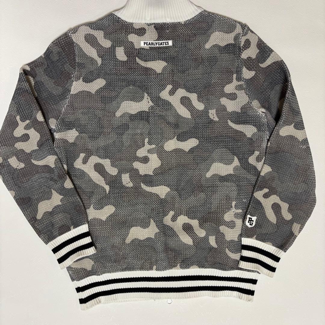 パーリーゲイツ　メッシュカモフラ柄 ジップアップブルゾン ゴルフウェア サイズ4