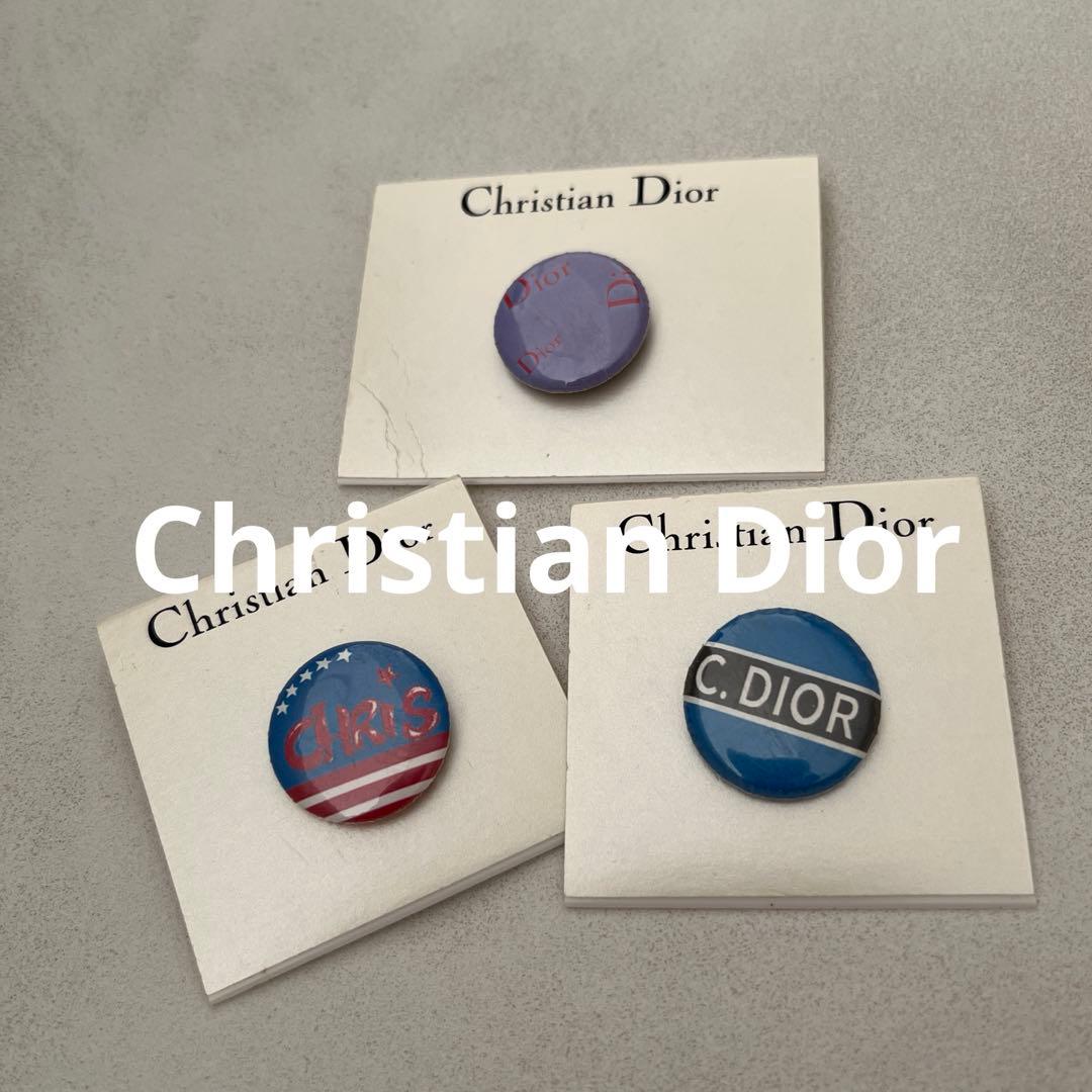 Dior ♡レア♡ヴィンテージ品 ジョン・ガリアーノ缶バッチブローチセット 3点