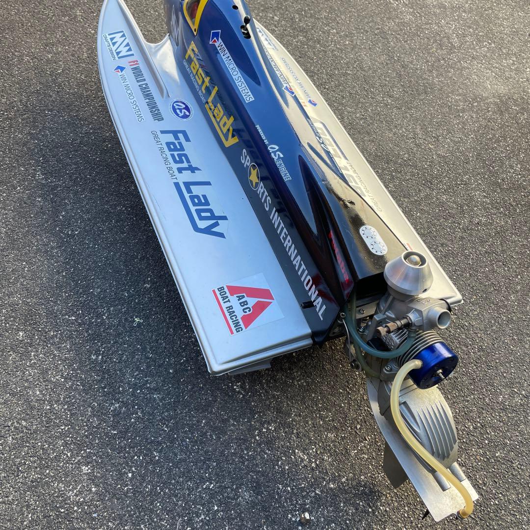 ABCホビー Fast Lady OS MAX XM船外機エンジン付 程度良品