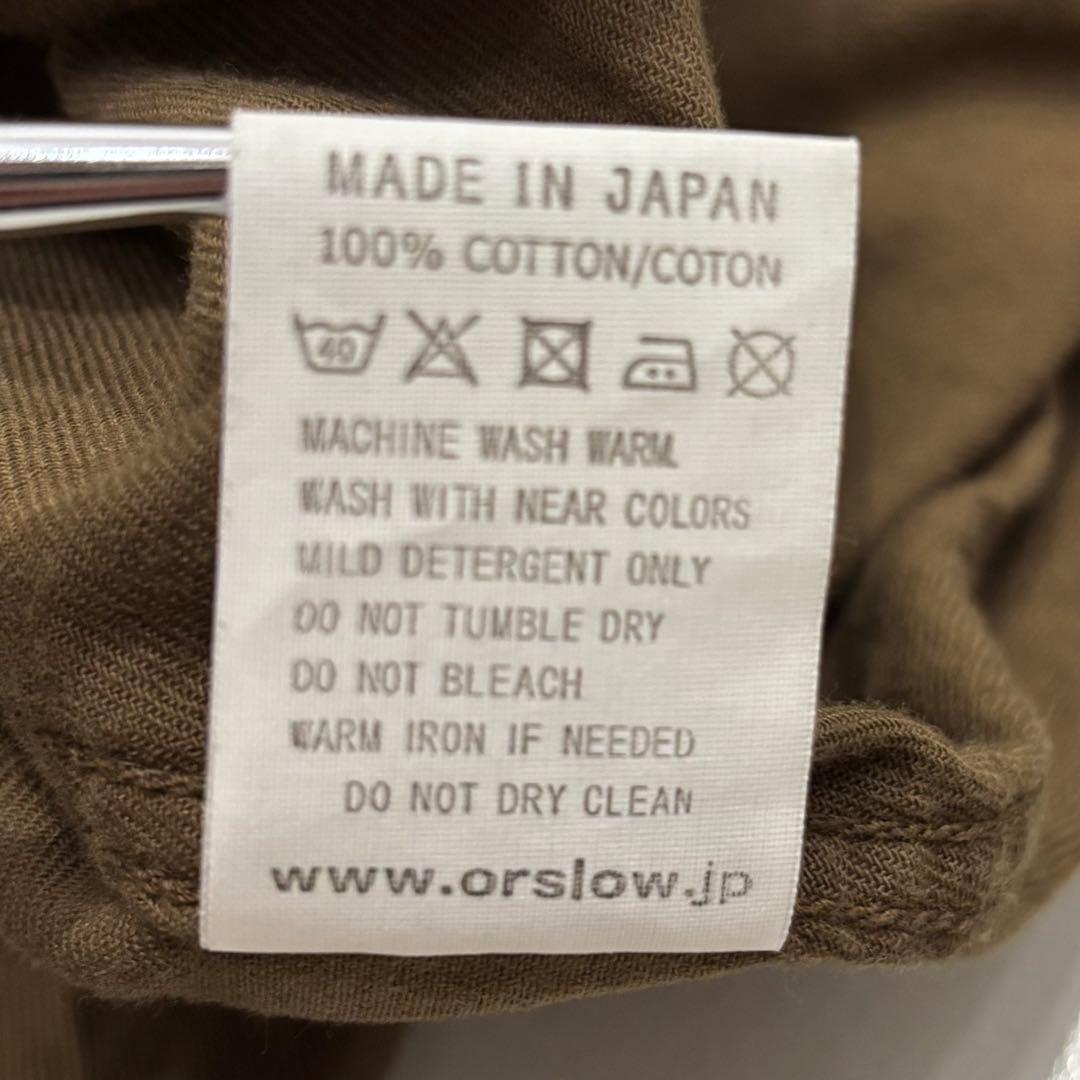 美品 orslow ワイド メタル ボタン ミリタリー ショップ コート カーキ