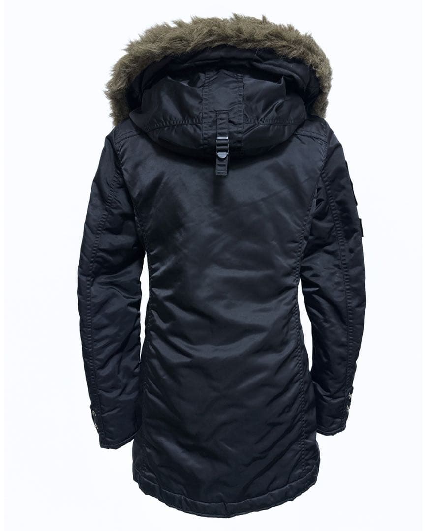 ヒステリックグラーHYSTERICGLAMOURN3Bモッズコート黒フリーサイズ