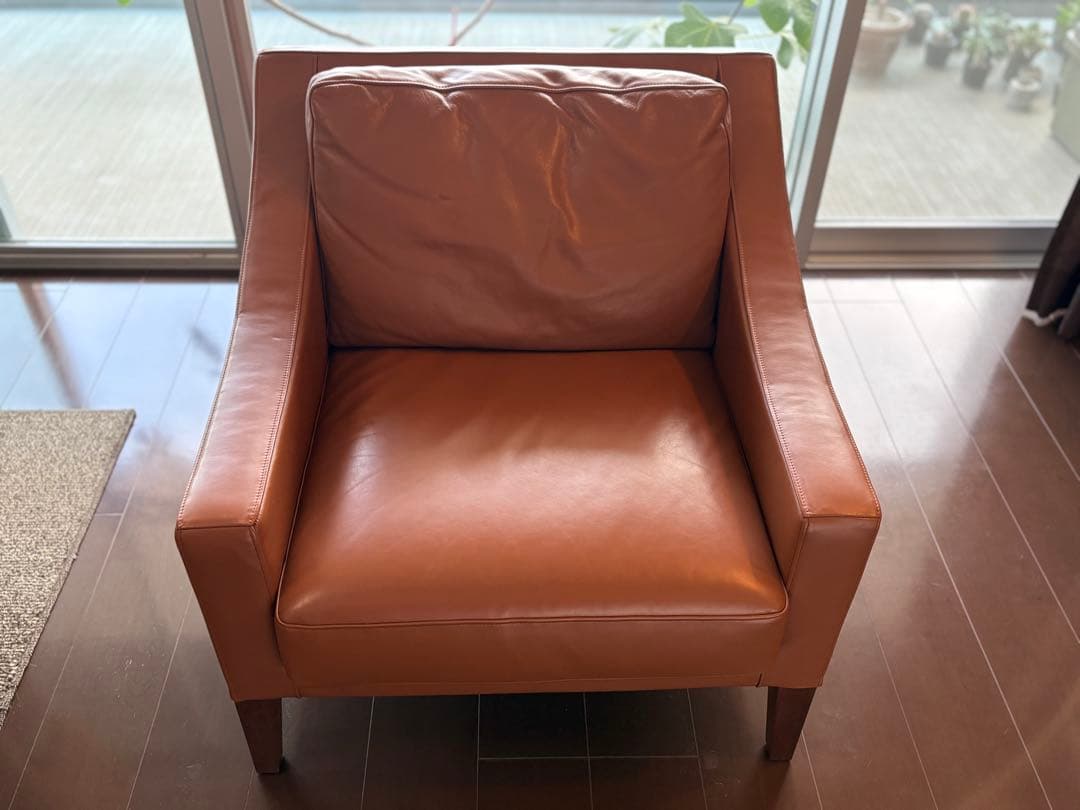 RORO 一人掛けソファ　本革　キャメルブラウン