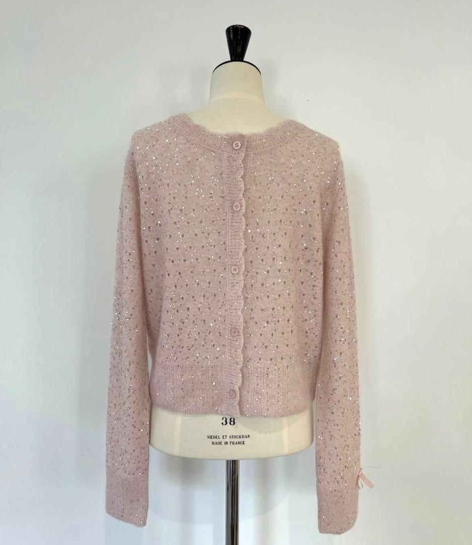 sugar candy knit カーディガン スパンコール ニット ピンク