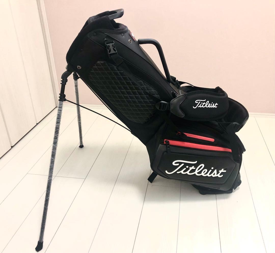 Titleist プレミアムスタンドキャディバッグ　タイトリストブラック／レッド