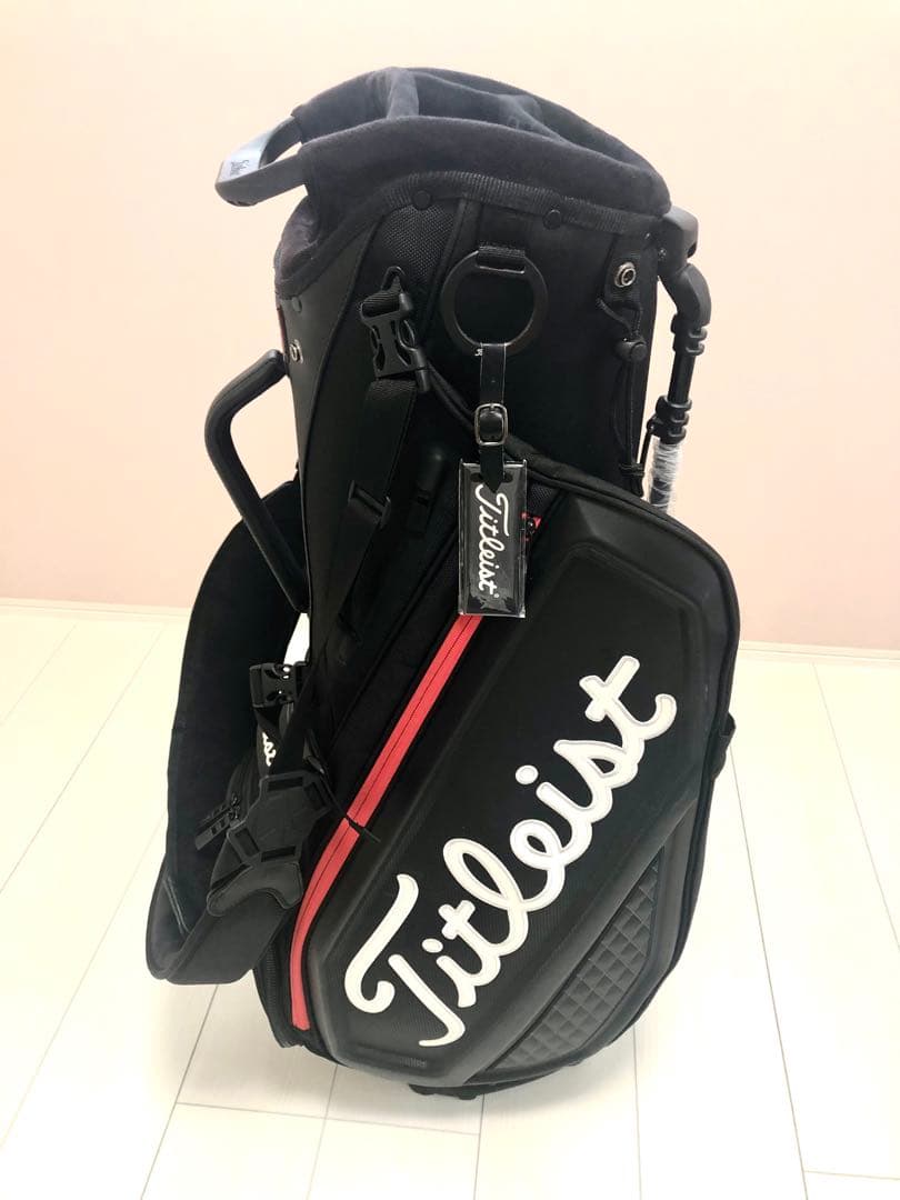 Titleist プレミアムスタンドキャディバッグ　タイトリストブラック／レッド