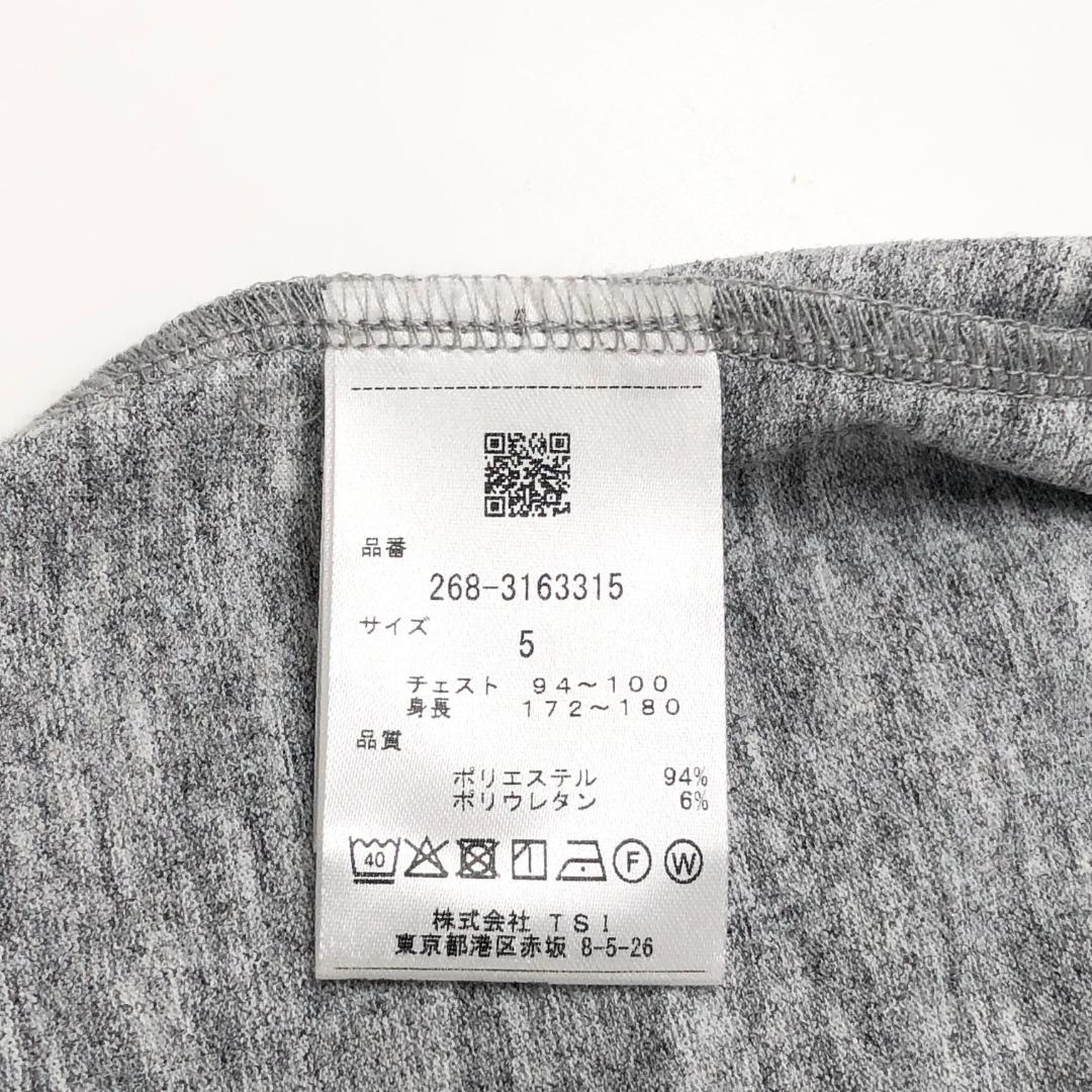 ○★新品未使用　PGG PEARLY GATES　モックネックシャツ　5　グレー