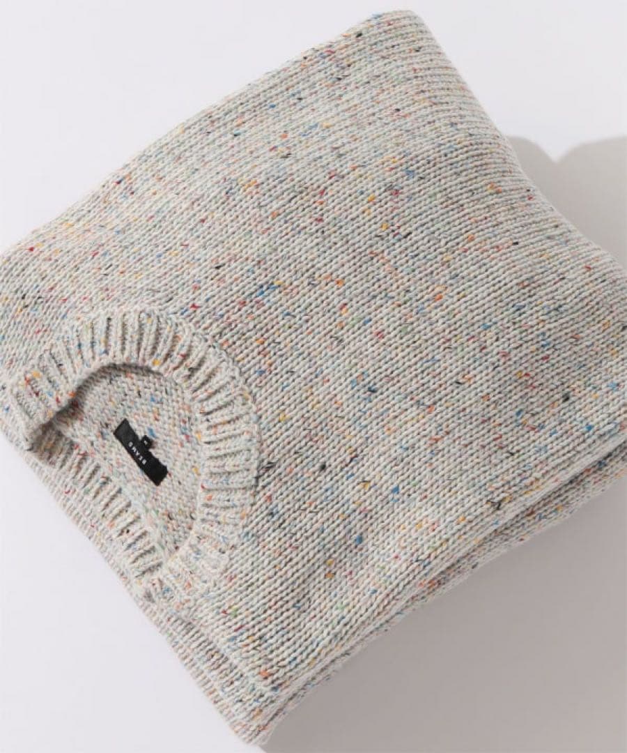 3ゲージ カラーネップ クルーネック ニット 24FW